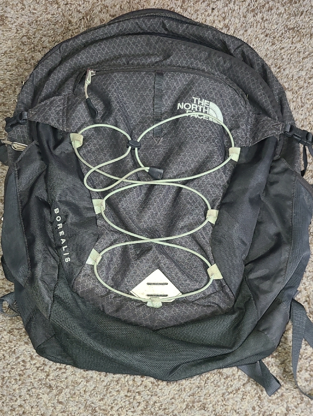 The North Face Borealis Backpack in Charcoal and Black